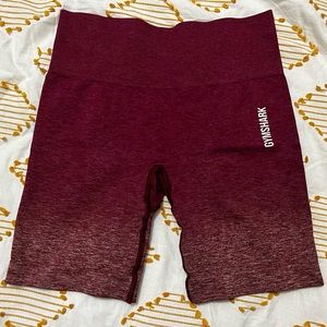 Gymshark Maroon Ombré Shorts